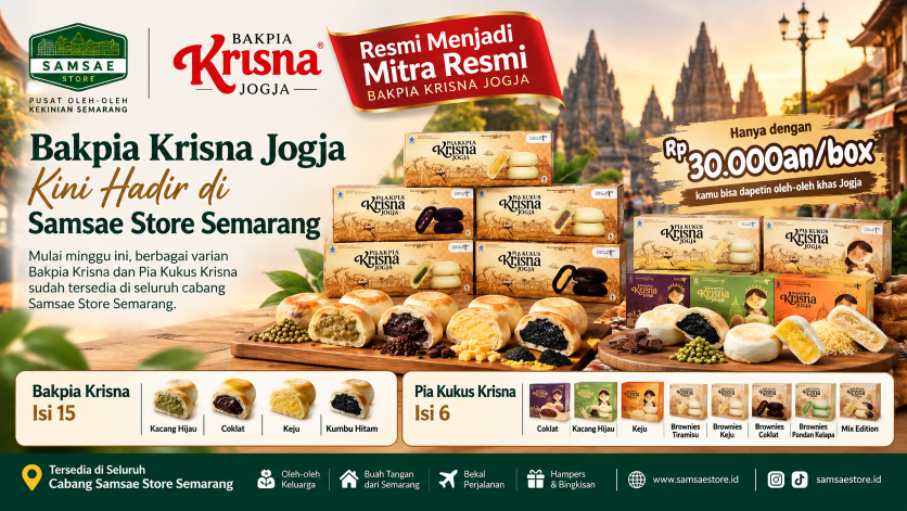 Samsae Store Resmi Jadi Mitra Bakpia Krisna Jogja, Kini Hadir di Semarang